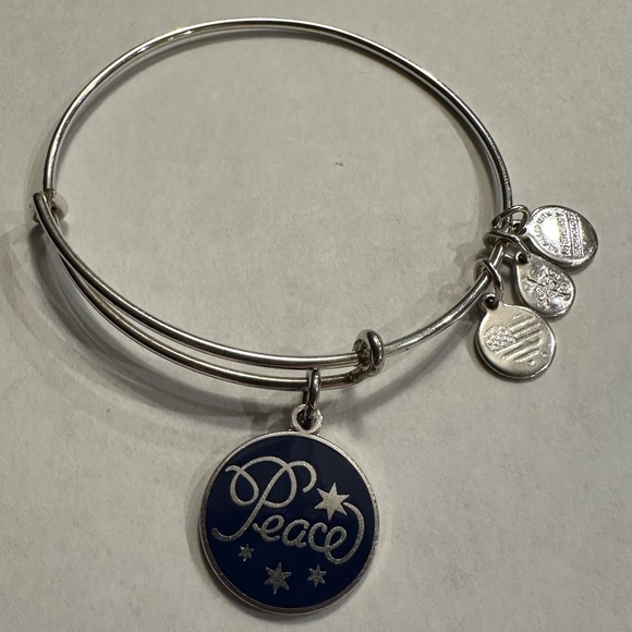 Alex and Ani Peace Charm Expandable Bracelet - Picture 6 of 6
